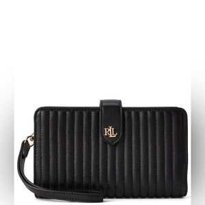 Lauren  New Quilted Nappa Leather Tech Wristlet